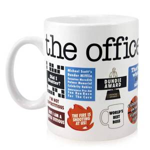 lot 91623 image: JUST FUNKY The Office White Ceramic Coffee Mug That Features Favorite Quotes, 16oz Coffee Mug