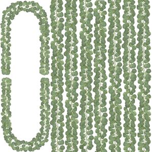 lot 91626 image: CQURE 8Pcs Eucalyptus Garland,Artificial Eucalyptus Leaves Table Greenery Garland Wreath Spring Garland Vines for Wedding Party Table Bedroom Wall Room Decor