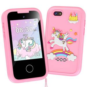 lot 91633 image: Kids Smart Phone Toys for Girls, Christmas Birthday Gifts for 3-10 Year Old Girl Boy Kids Toys, 2.8 Touchscreen Toddler Learning Cell Toy Phone with Dual Camera, Game, Music Player, 8G SD Card (Pink)