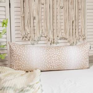 lot 91648 image: Set of 2 Antelope Pillow Covers, 20x20 Inch Soft Linen Faux Fawn Animal Print Modern Euro Throw Pillow Covers, Square Neutral Accent Pillow Case Sham for Couch Sofa Bedroom Decorative Beige and White