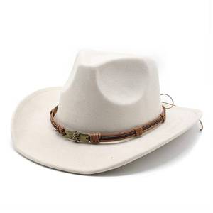 lot 91711 image: LIDHAY Cowboy Hat, Unisex Western Suede Hat, Adjustable Fit, Beige