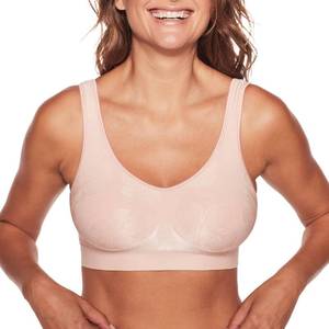 lot 91716 image: Bali Womens Comfort Revolution Wireless Bra, Comfortflex Fit Full-coverage Wirefree Full Coverage Bra, Sandshell Tropic, X-Large US