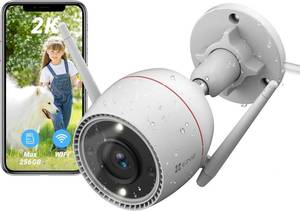 lot 91718 image: EZVIZ 2K Outdoor Camera for Home Security, WiFi Surveillance Camera Outside with Color Night Vision, No Subscription with Two-Way Talk, Motion Detection, IP67, AlexaGoogle, 256 SD  C3TN 3MP