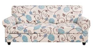 lot 91730 image: SearchI Stretch Sofa Cover Printed Couch Cover, Floral Pattern 4 Pieces Sofa Slipcover with 3 Separate Cushion Cover, Washable Furniture Protector for Living Room(Sofa, Ball Flower)