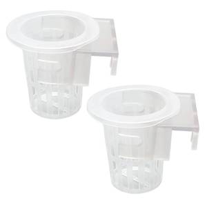 lot 91733 image: Hanging Aquarium Plant Holder, Aquatic Plants Holder with Fixed Frame Aquarium Planter Cup Aquarium Decorations Plants Pot for Daffodils Lucky Bamboo