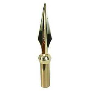 lot 91748 image: Gold Brass Flat Spear for Indoor or Parade Flagpole Finial Topper