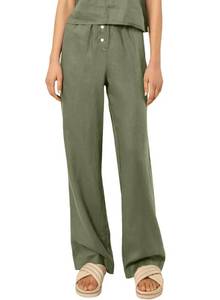 lot 86747 image: Acelitt Green Summer Linen Pants for Women 2024 Casual Elastic High Waisted Wide Leg Scrub Pants with Pockets Medium