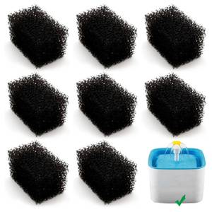 lot 87926 image: 8 Pack Replacement Pre-Filter Sponges for 84oz2.5L Automatic Cat Water Fountain
