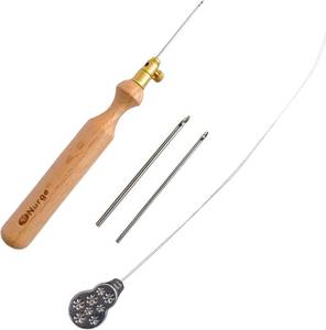 lot 87935 image: Nurge Premium Quality Punch Needle Kit, 1.2 mm - 1.6 mm - 2.2 mm Metal Tubes and Wooden Handle Punch Needle Kits for Adult Beginner, Embroidery Weaving Tools for Thread