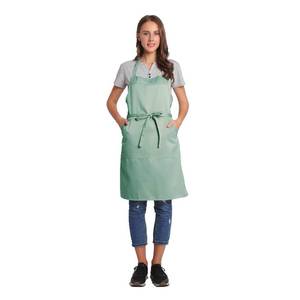 lot 87958 image: BIGHAS Adjustable Bib Apron with Pocket Extra Long Ties for Women Men, 18 Colors, Chef, Kitchen, Home, Restaurant, Cafe, Cooking, Baking (Gossamer Green)