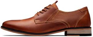 lot 87996 image: Jousen Mens Dress Shoes Formal Leather Oxford Shoes Classical Business Derby Shoes(RMY9212 Yellow Brown 10)