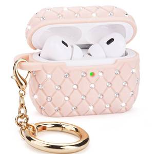 lot 88010 image: VISOOM Airpods Pro 2nd Generation Case - Bling Rhinestone Design with Lanyard Keychain for Apple Airpod Gen Pro 2