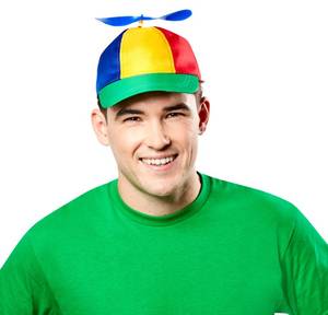 lot 88012 image: Forum Novelties unisex adult Classic Propeller Hat Costume Headwear, Multi, One Size US