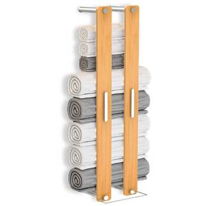 lot 88024 image: CJAID Towel Rack Bamboo 30 for Bathroom Wall Mounted, Rolled Towel Holder with Hook, Large Capacity Wooden Towel Rack Storage Organizer, 30 x 5 x 7.6