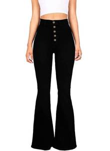 lot 88027 image: KDF Flare Jeans for Women Womens Bootcut Bell Bottom Jeans High Waisted Stretch Slimming Bell Bottoms Jeans size 16