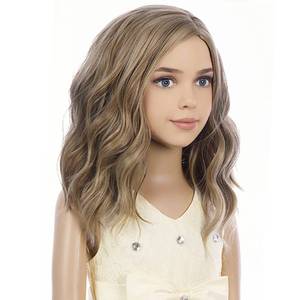 lot 88085 image: PATTNIUM Blonde Brown Wig Kids Short Curly Wig Mixed Brown Wig for Girls Cosplay Halloween Party Costume Heat Resistant Synthetic Hair Girls Wig (Brown Blonde)