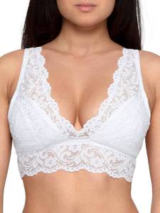 lot 88111 image: Smart & Sexy Womens Signature Lace Bralette, White, M