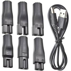 lot 88115 image: 7 PCS Power Cord 5V Replacement Charger USB adapter Suitable for Electric Hair Clippers, Beard trimmers, Shavers, Beauty Instruments, Desk Lamps, Purifiers.