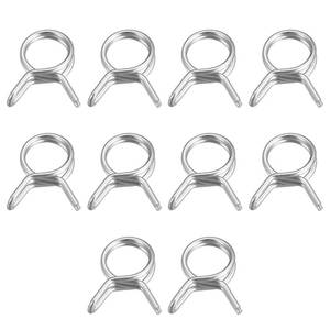 lot 88125 image: uxcell Double Wire Spring Hose Clamp, 20pcs 304 Stainless Steel 7mm Inner Dia Fit 7.8mm-8.2mm OD Hose Fuel Line Silicone Tube Spring Clips