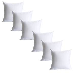 lot 88139 image: Calibrate Timing 18 x 18 inches Pillow Inserts, Set of 6 Hypoallergenic Brushed Microfiber Liner Down Alternative Filled Square Cushion Throw Pillow