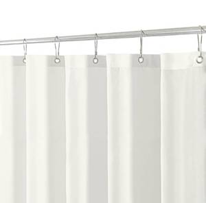 lot 88141 image: Biscaynebay Hotel Quality Fabric Shower Curtain Liners 72 X 72, Ivory Water Resistant Bathroom Curtains Rust Resistant Grommets Weighted Bottom Hem Machine Washable