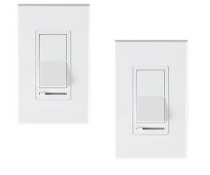 lot 88154 image: CLOUDY BAY in Wall Dimmer Switch for LED LightCFLIncandescent,3-Way Single Pole Dimmable Slide, 600W max Incandescent,150W max Dimmable LEDCFL, Cover Plate Included, Pack of 2