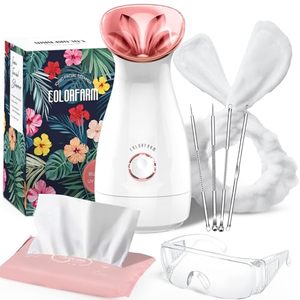 lot 88158 image: Colorfarm Facial Steamer Nano Ionic Face Steamer Deep Cleaning Unclogs Pores - Humidifier Hot Mist Home Sauna Spa for Women Men Sinuses Moisturizing