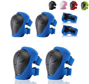 lot 90859 image: BURSUN Knee Pads for Kids Toddler Knee Pads and Elbow Pads set Kids Protective Gear Set with Wrist Guards 3 in 1 Kids Knee Elbow Pads for Cycling Skating Bike Rollerblading Scooter, 3-14 Years