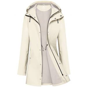 lot 90863 image: UNIQUEBELLA Raincoat for Women Waterproof Jacket Outdoor Ladies Lightweight Trench Coat L