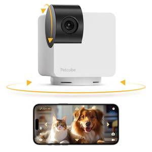 lot 90864 image: Petcube Cam 360 Camera Interactive WiFi Pet and Home Security Pan-Tilt Camera with Phone App, 1080p HD Video, 360° Rotation, Night Vision, AI Alerts