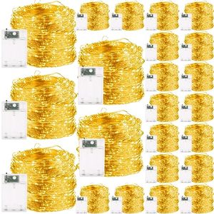 lot 90869 image: Retisee 24 Pack Fairy Lights Battery Operated 16.4 Feet 50 LED String Lights Mini Twinkle Lights Waterproof Wire Lights for DIY Christmas Wedding Party Bedroom Home Outdoor Holiday Decor, Warm White