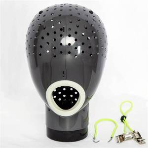 lot 90879 image: Maxsirui Wig Head Stand Fresh Wig Holder with Mannequin Head for Drying and Styling Hair Wig Scalp Cap Net Wig Dryer Head with Holes