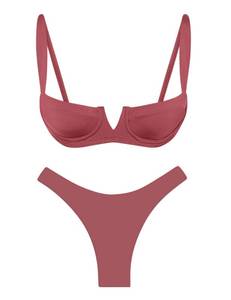 lot 90880 image: Narecte Womens Swimsuits Women, Sexy Bikini Sets for Women, Bathing Suit for Women, Triangle Bikinis for Women, Womens Bikini Swimsuit, Bathing Suit for Women 2 Piece Bikini Wine Red XL