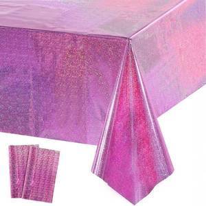 lot 90881 image: GREATRIL Pink Party Table Cloth Disposable Rectangle Tablecover for Birthdays Girls Princess Anniversary Celebration Tablecloth Decorations - 54 x 108 - 2 Packs