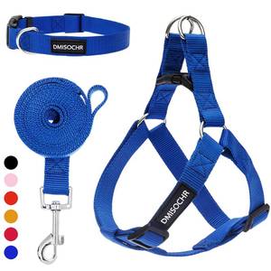 lot 90884 image: No Pull Dog Harness - Step in Dog Harness and Leash for Small Medium Large Dog - Escape Proof Adjustable Soft Dog Harness Leash Collar Set for Walking Training Hiking Outdoor