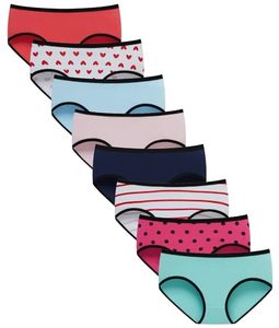 lot 90910 image: Finihen Girls Panties Cotton Hipster For Teen Girls Underwear Comfortable Multipacks Size 8