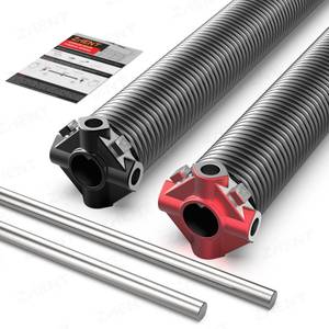 lot 90935 image: ZhenT Garage Door Torsion Springs 2 (Pair) with Non-Slip Winding Bars, Coated Torsion Springs with a Minimum of 18,000 Cycles (0.250X2X28) - Retail $125.99