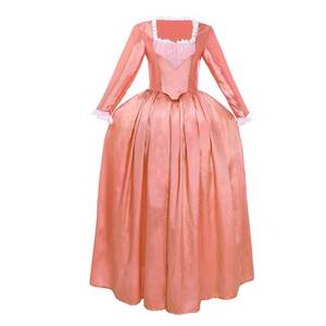 lot 90937 image: BYHai Womens Musical Hamilton Cosplay Angelica Peggy Eliza Schuyler Costume Colonial Lady Corset-Style Dress, Pink, Female XS