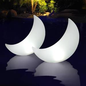 lot 90950 image: Goallim Crescent Moon Solar Floating Pool Lights Inflatable, 23 Multicolored Solar Pool Lights that Float, Floating Pool Lights For IngroundAbove Ground Pool, Waterproof Solar Pool Light Moon -2PCS