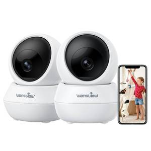 lot 90953 image: wansview 2K Home Cameras Indoor for Pet-2.4G WiFi Security Camera, 2-Way Audio,PTZ,Motion Detection, SD CardCloud Storage, Works with Alexa (2 Pack)