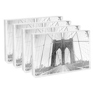 lot 90955 image: Isaac Jacobs 4� x 6� (4-Pack) Super Thick 23MM Thickness Clear Acrylic Magnetic Block Picture Frame, Double-Sided, Frameless, Freestanding, Floating Photos, for Desktop & Tabletop Display (4x6)