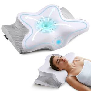 lot 91010 image: Olumoon Memory Foam Pillows - Neck Support Pillow for Pain Relief, Ergonomic Cervical Pillow for Sleeping, Orthopedic Contour Bed Pillow for Side, Back & Stomach Sleepers with Pillowcase