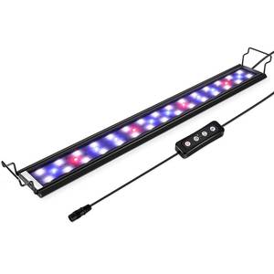 lot 91039 image: hygger 9W Full Spectrum Aquarium Light with Aluminum Alloy Shell Extendable Brackets, White Blue Red LEDs, External Controller, for Freshwater Fish Tank (12-18 inch)