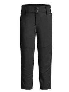 lot 91057 image: QBK 2T-17Years Toddler to Youth Baseball Pants Softball Pants Kids Tee Ball Pants for Boys and Girls Black (7T, Black)
