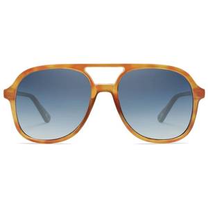 lot 91075 image: SOJOS Retro Polarized Aviator Sunglasses for Women Men Classic 70s Vintage Trendy Square Aviators SJ2174, Caramel TortoiseGradient Grey
