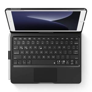 lot 1629 image: iPad 9th Generation Keyboard Case 2021 Touchpad ipad 8th 7th Gen Case with Keyboard for 10.2 inch Air 3 10.5 Rotatable Color Backlit Keyboard Cover for New iPad 9th Gen with Pencil Holder Black