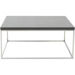 Euro Style Teresa Square Coffee Table, Gray Lacquer/Chrome