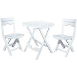 Adams Manufacturing 8590-48-3731 Quik-Fold® Cafe Bistro Set, White