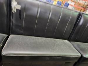 lot 45556 image: Black Double Sided Restaurant Booth