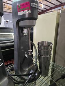 lot 34133 image: Hamilton Beach Milkshake Machine W 2 Stainless Steel Cups